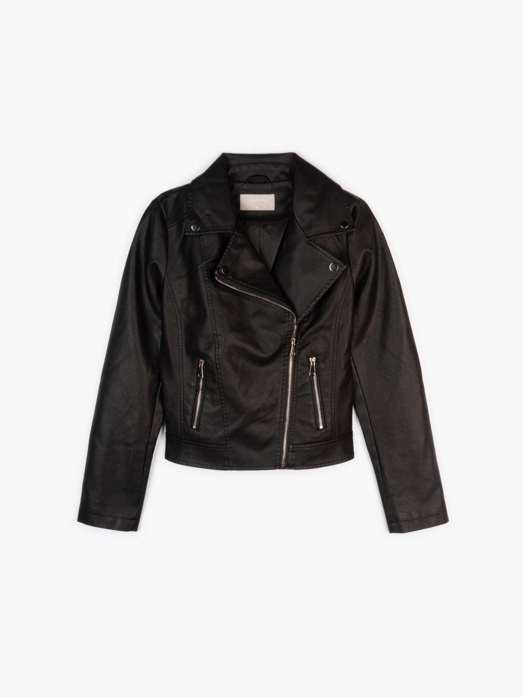 Faux leather biker jacket