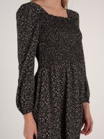 Long sleeve gathered top floral dress
