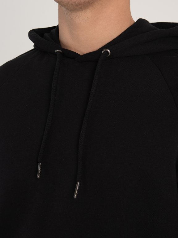 Taped cotton blend hoodie