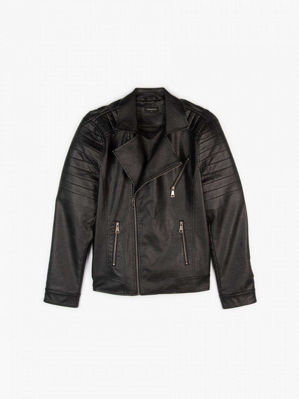 Faux leather biker jacket