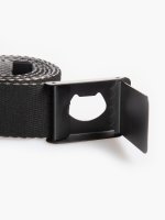 Reversible canvas belt with metal buckle
