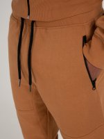 Biker sweatpants with hem zippers