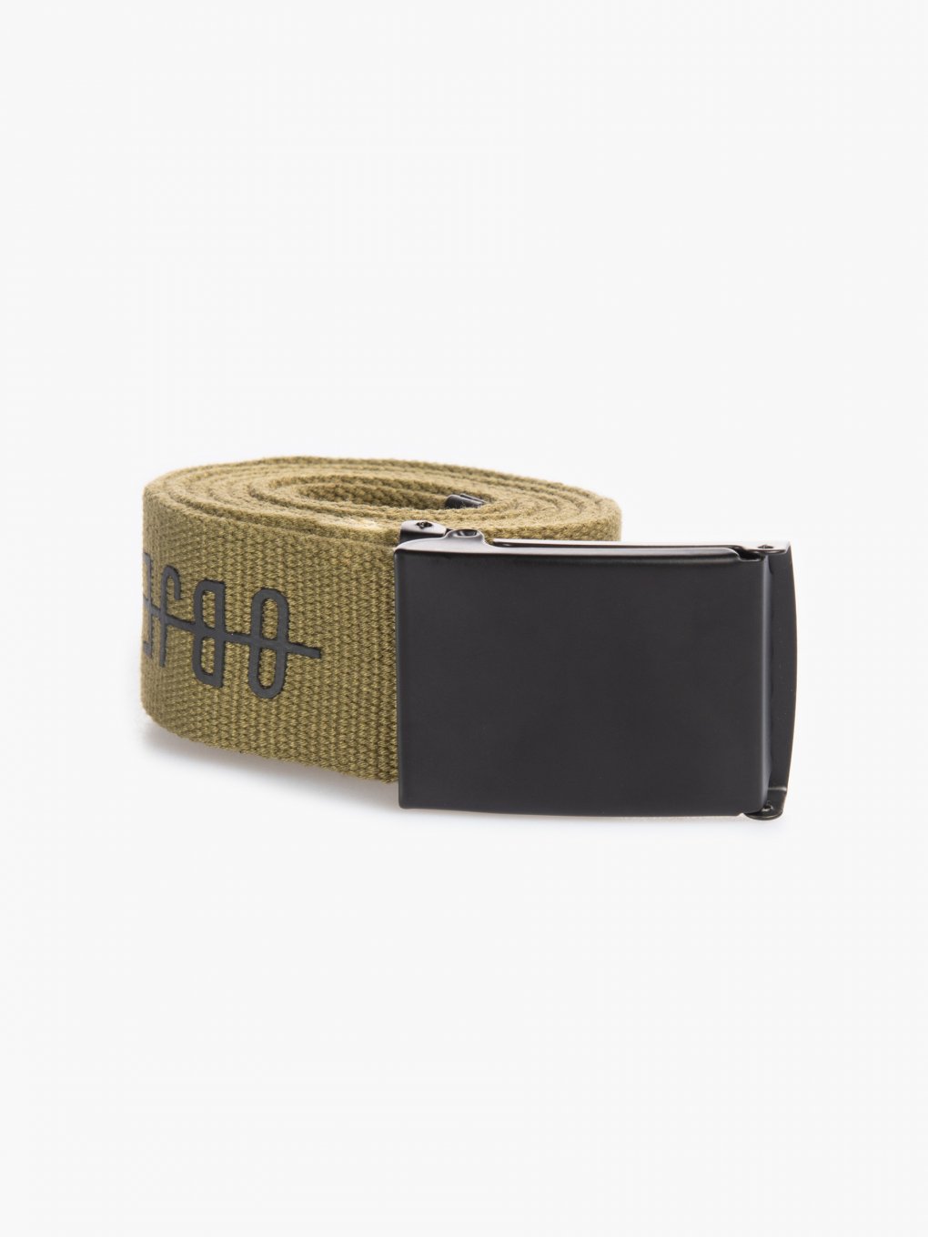 Canvas belt with metal buckle