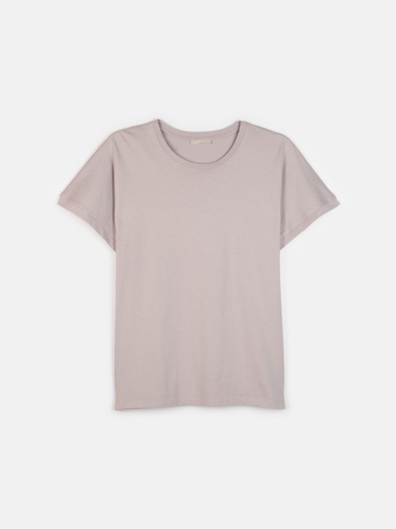 Plus size basic cotton short sleeve t-shirt