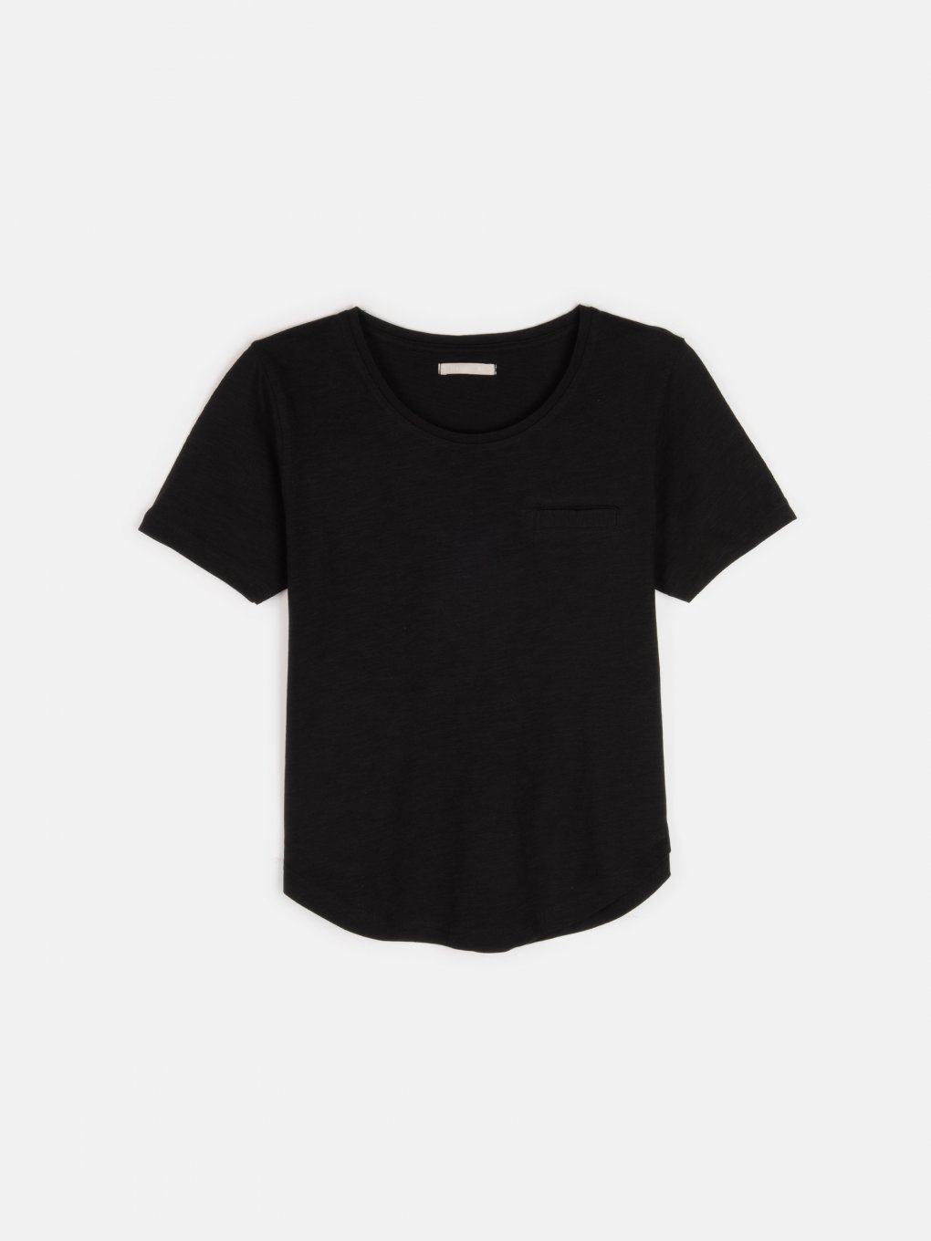 Basic short sleeve cotton slub jersey t-shirt