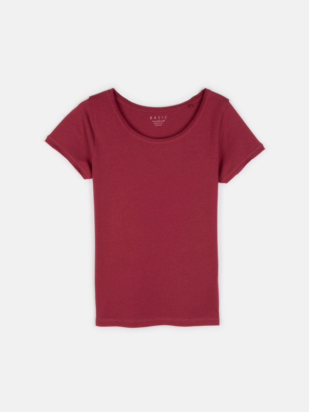 Základné bavlnené basic tričko s neopracovaným lemom dámske