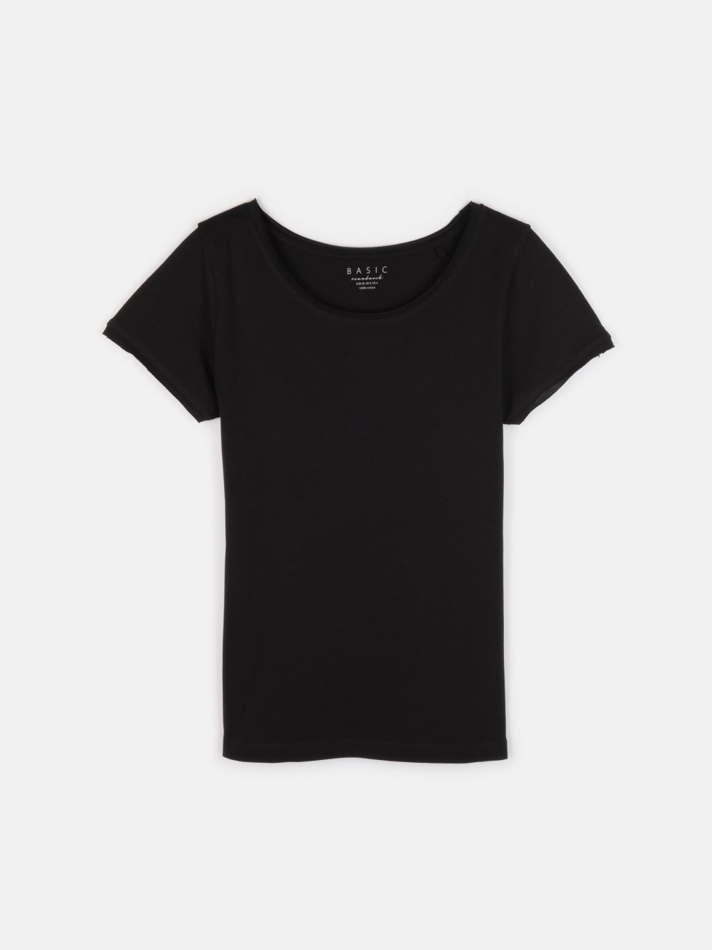 Základní bavlněné basic tričko s neopracovaným lemem dámské