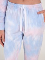 Batikowe spodnie dresowe z kieszeniami damskie