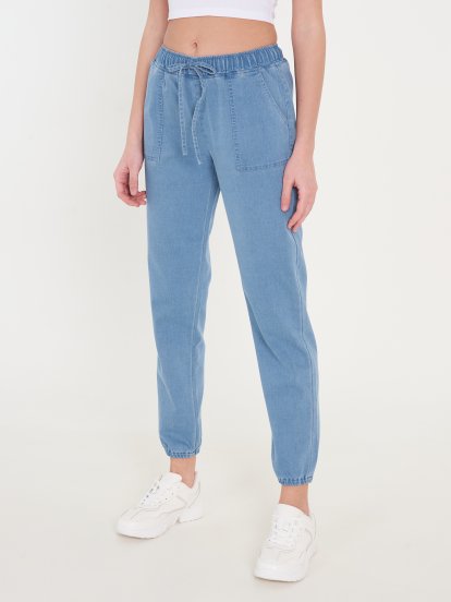 Cotton joggers with pockets