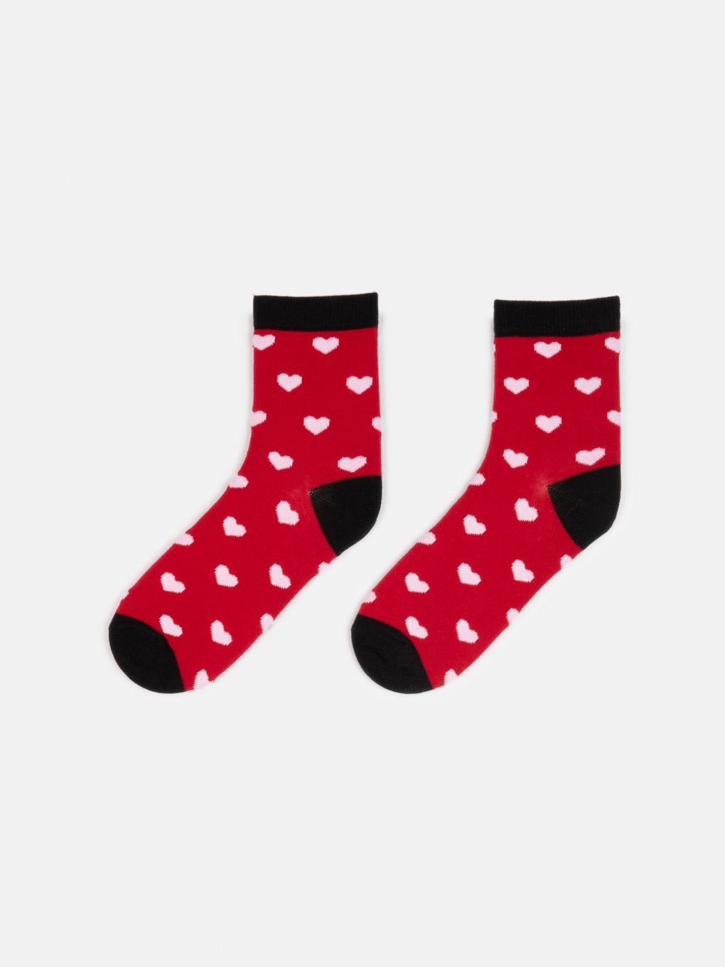 Bavlněné ponožky se srdíčky dámské