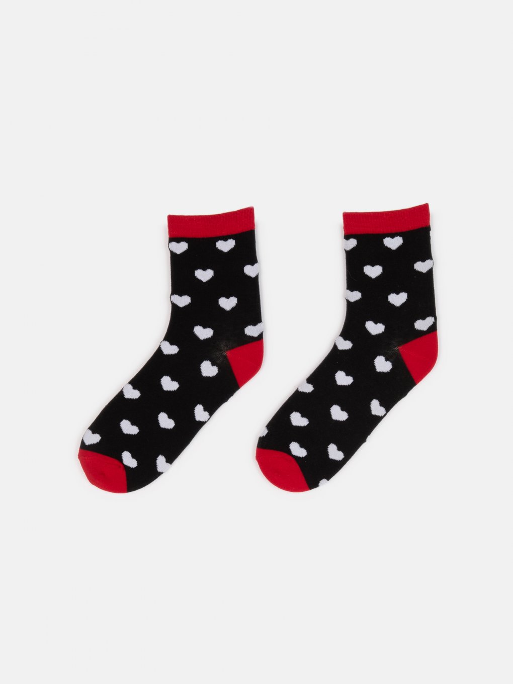 Bavlněné ponožky se srdíčky dámské