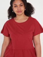 Bavlněné tričko peplum dámské plus size