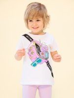 Bavlnené tričko s grafickou potlačou dievčenské