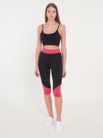 3/4 leg colour block sports leggings