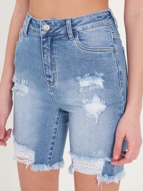 Damskie spodenki jeansowe z dziurami