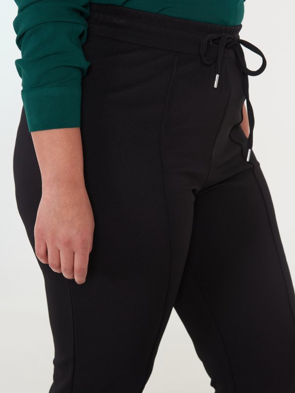 Elastické kalhoty dámské plus size