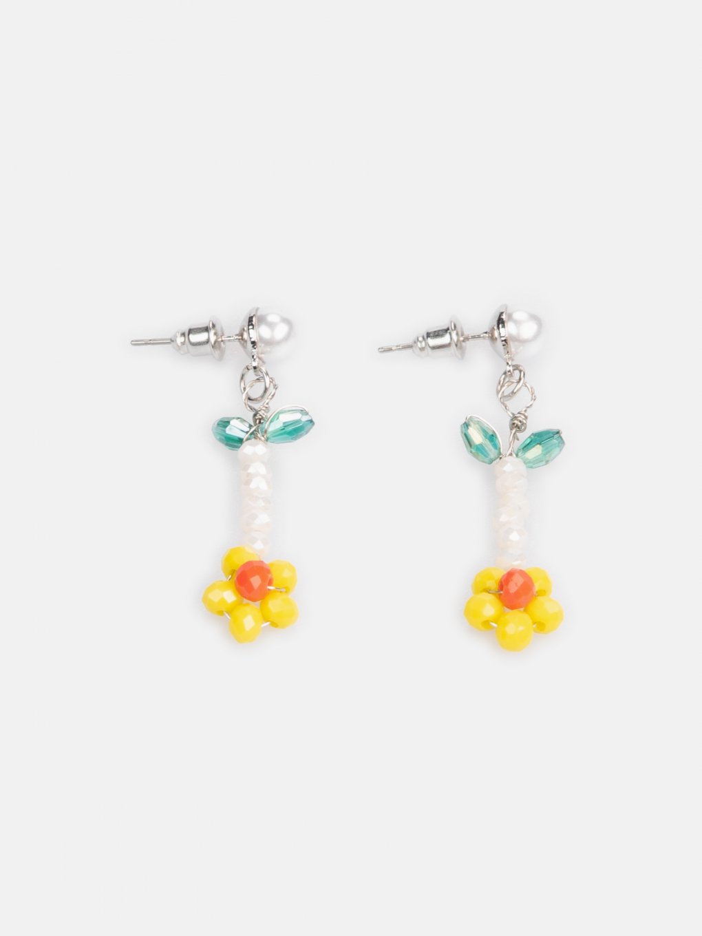 Beaded flower earrings