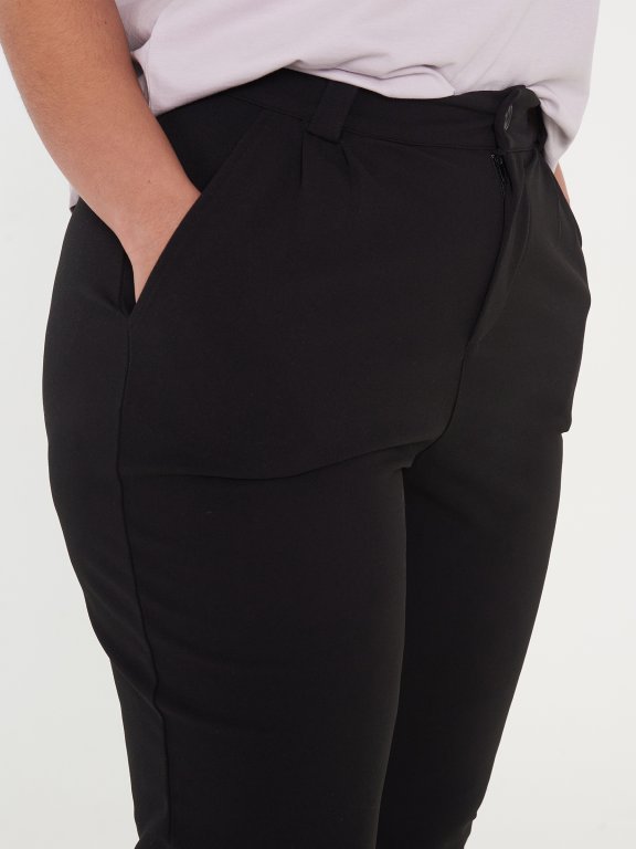 Kalhoty s vysokým pasem dámské plus size