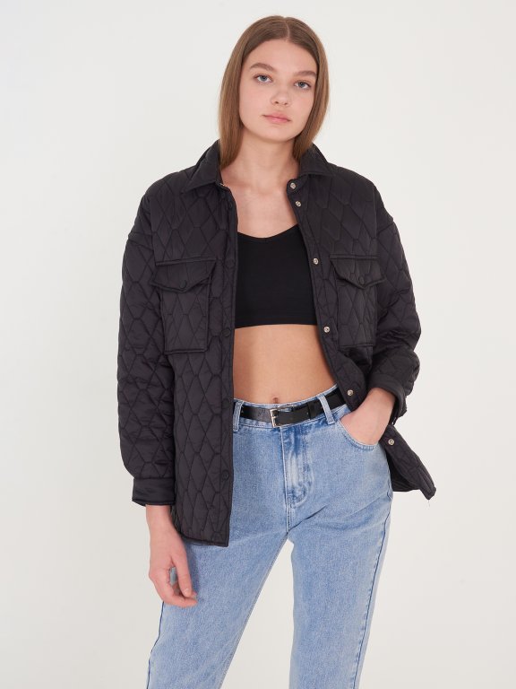 Quilted oversized light padded jacket