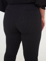 Pruhované strečové nohavice dámske plus size