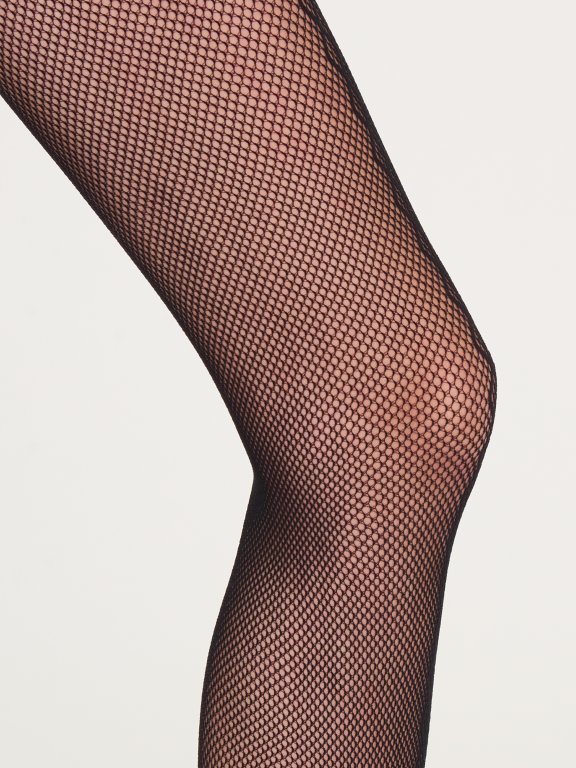 Fishnet tights with side detail