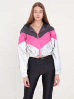 Colour block reflective sports light jacket