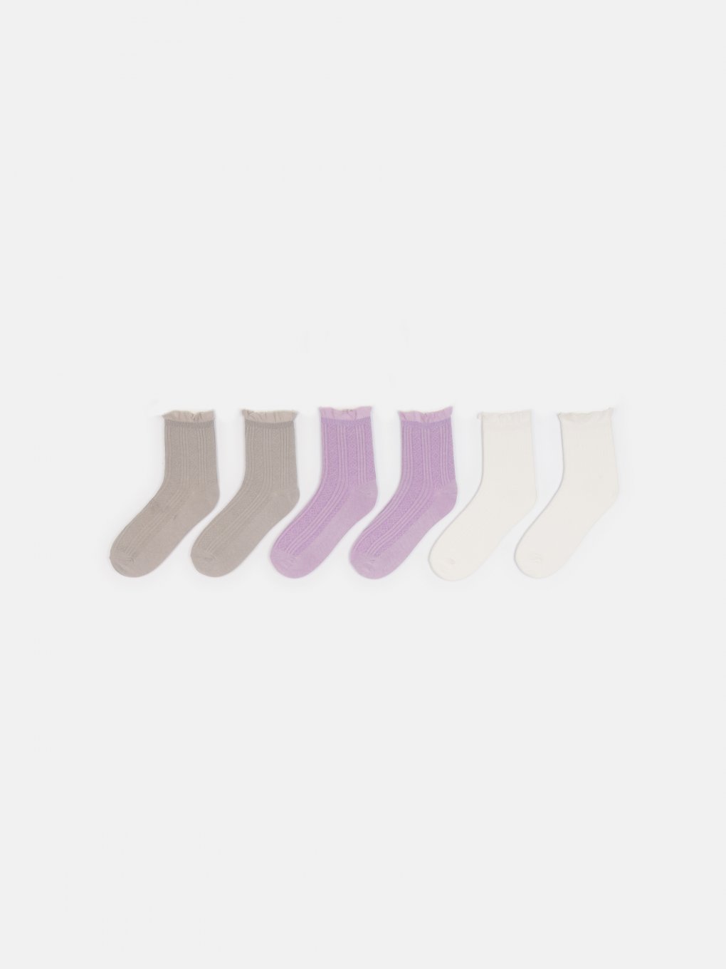 Tři páry dámských bavlněných ponožek