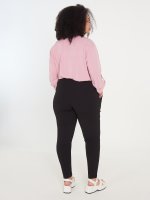 Plus size belted paperbag trousers