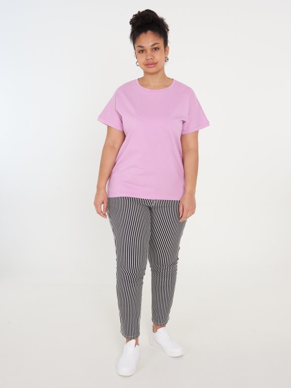Základní basic bavlněné tričko dámské plus size