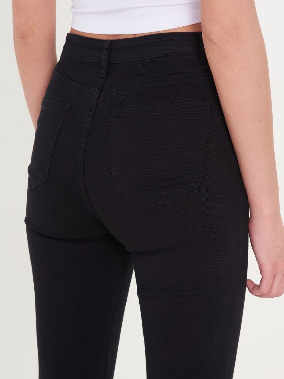 Základné basic džínsy skinny dámske s vreckami