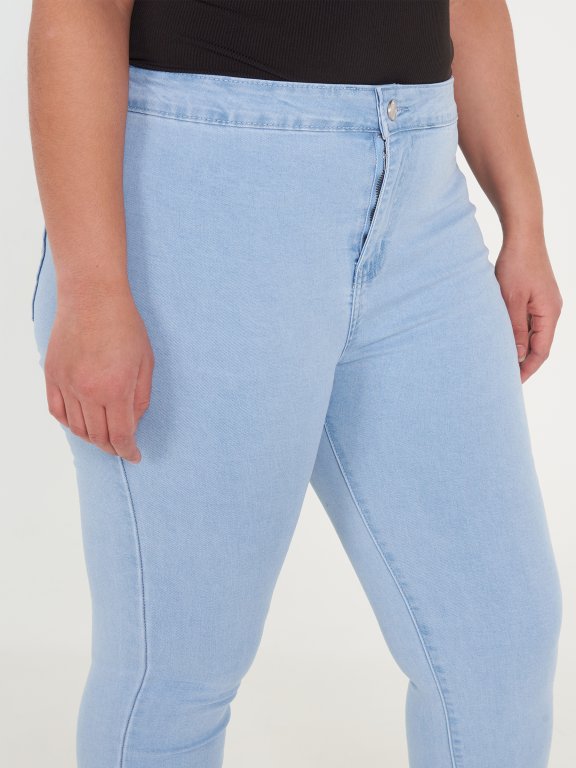 Klasyczne dżinsy skinny basic dla kobiet plus size