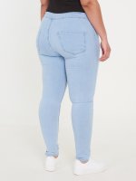 Základní basic džíny skinny s vysokým pasem dámské plus size