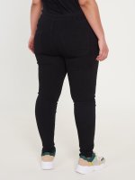 Základné basic džínsy skinny s vysokým pásom dámske plus size