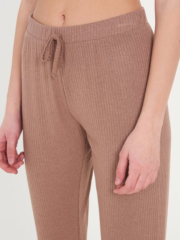 Basic soft ribbed sweatpants