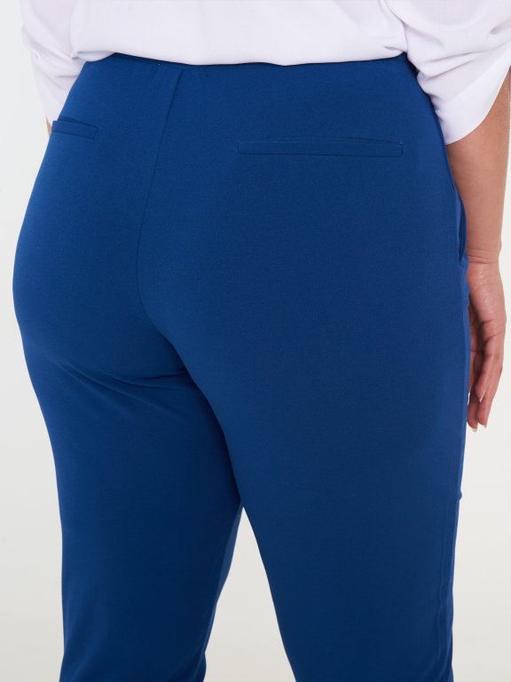 Základní basic strečové kalhoty dámské plus size