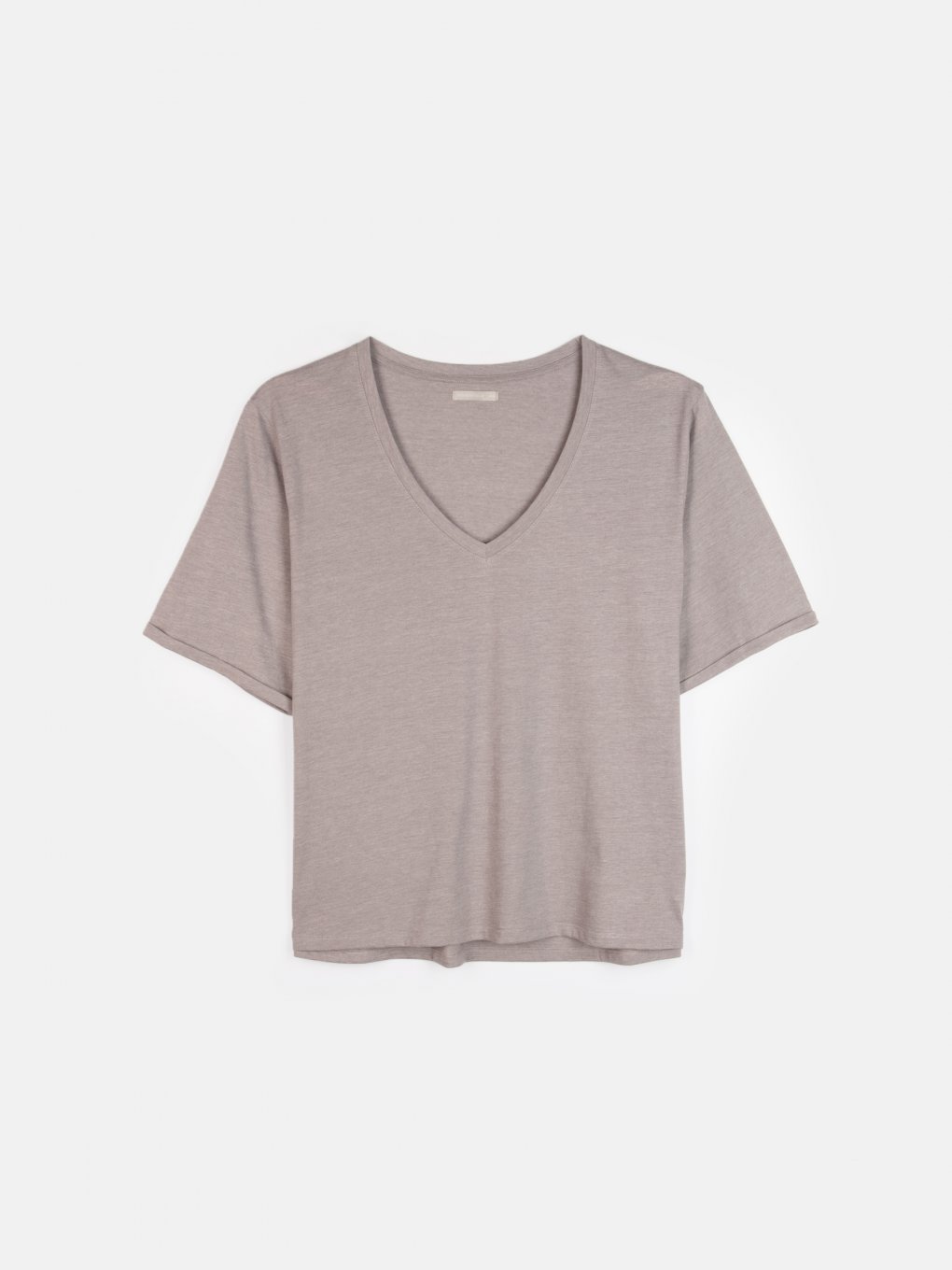 Luźny t-shirt basic z mieszanki bawełny plus size