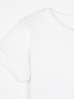 Basic cotton slub jersey short sleeve t-shirt