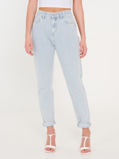 Hifg waist mom fit jeans