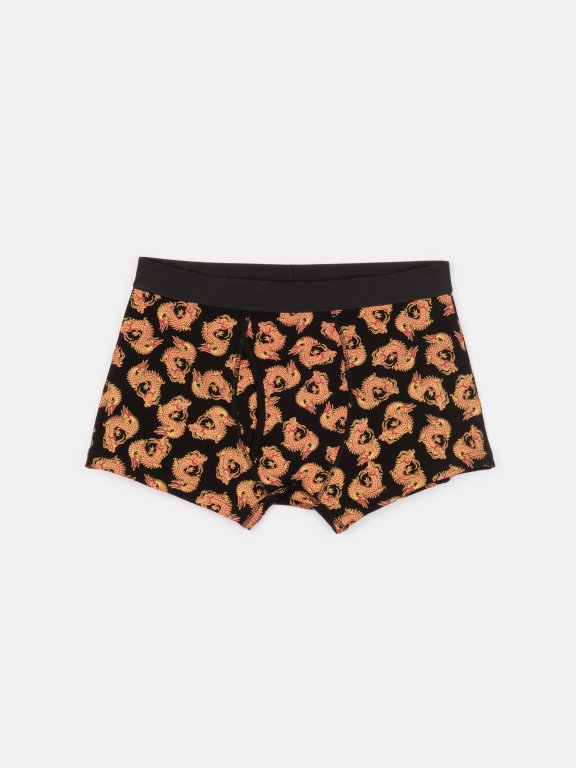 Short printed cotton boxers