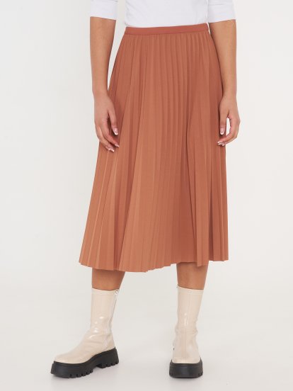 Plisovaná midi sukně dámská