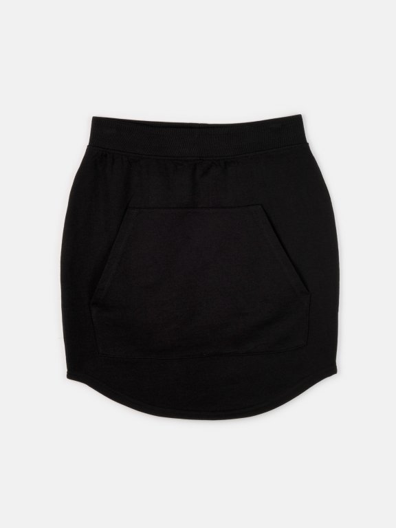 Mini sweat skirt with pocket kangaroo GATE 