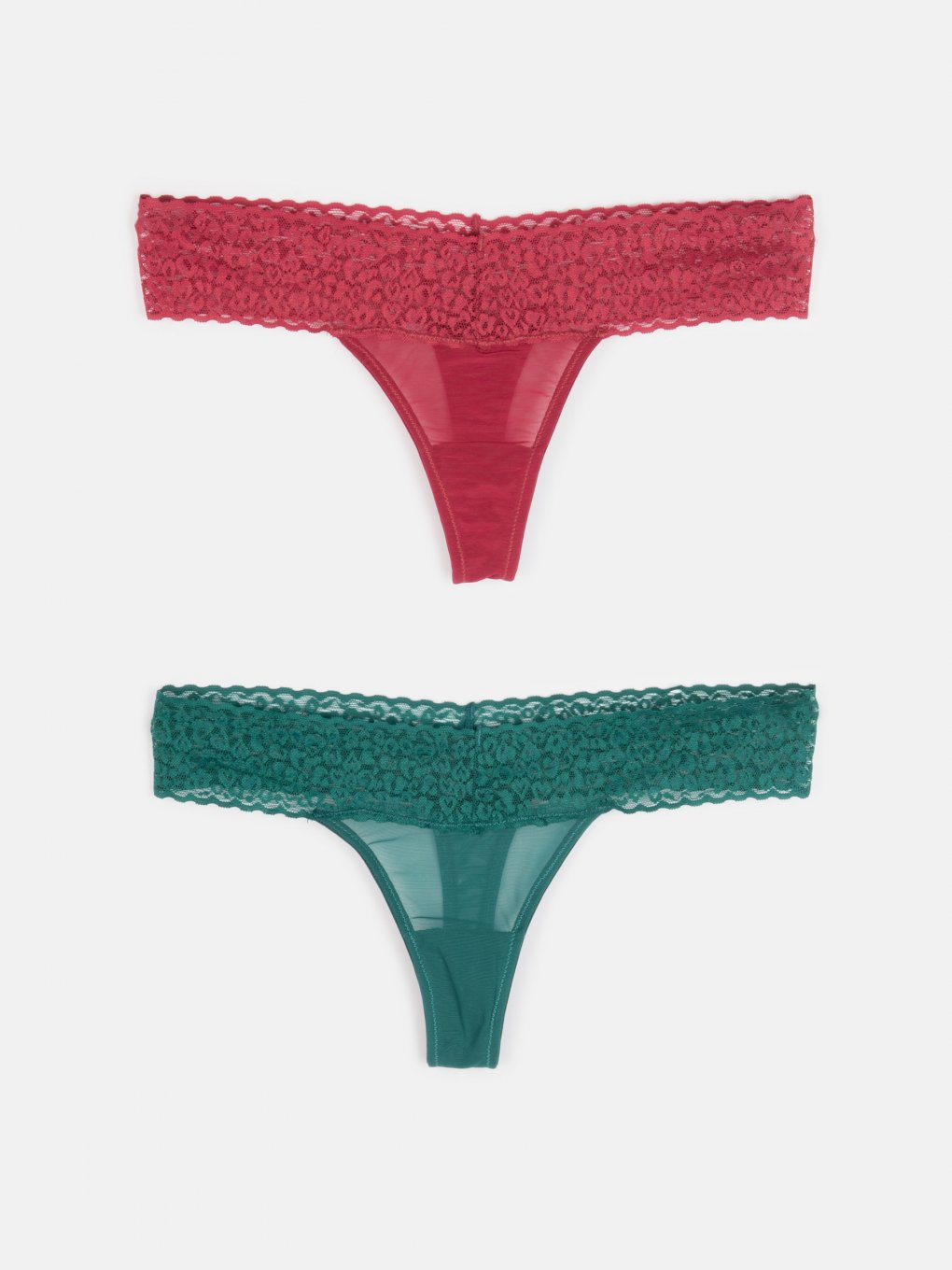 2 pack lace thongs