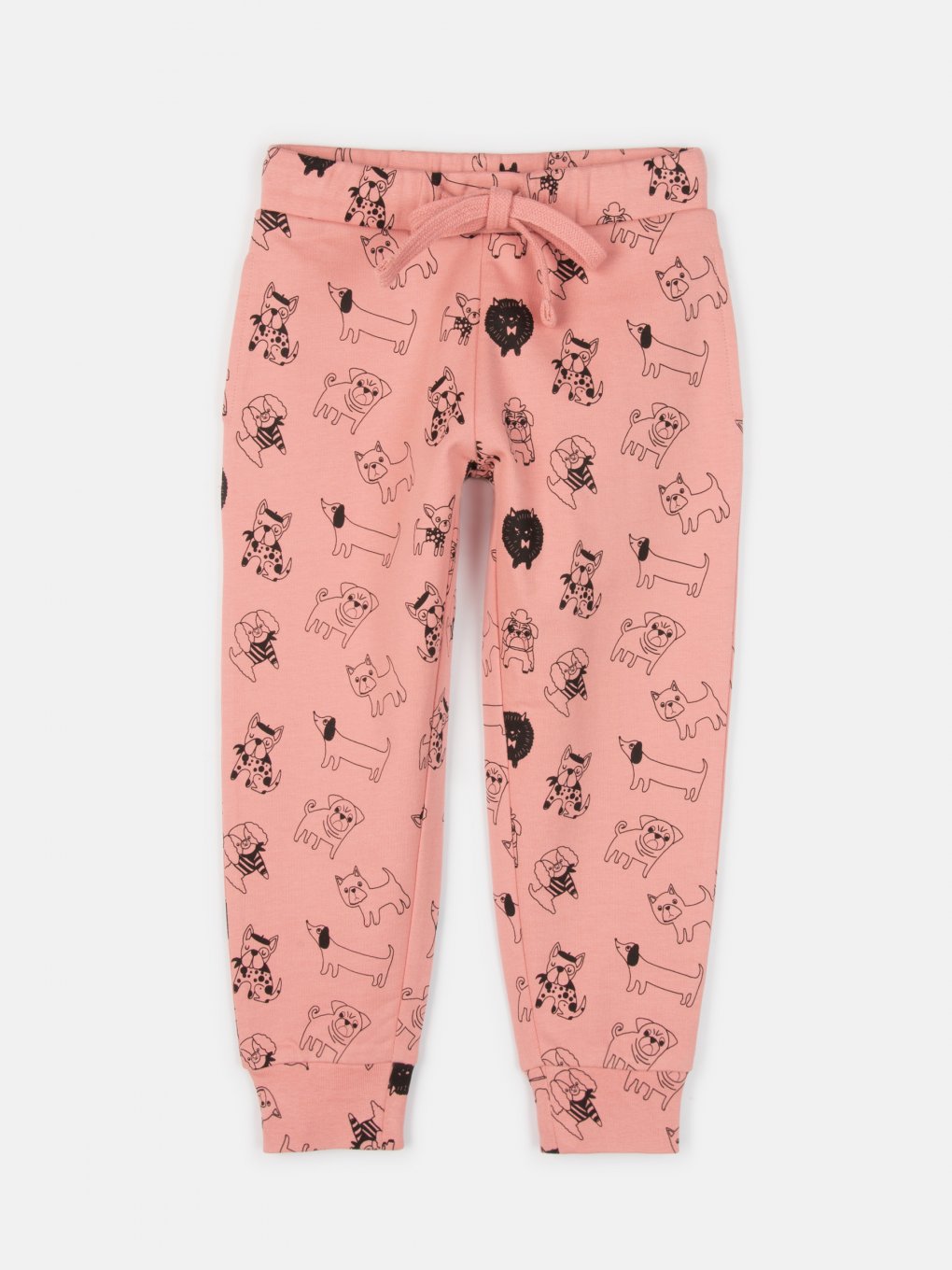 Cotton sweatpants with dog print