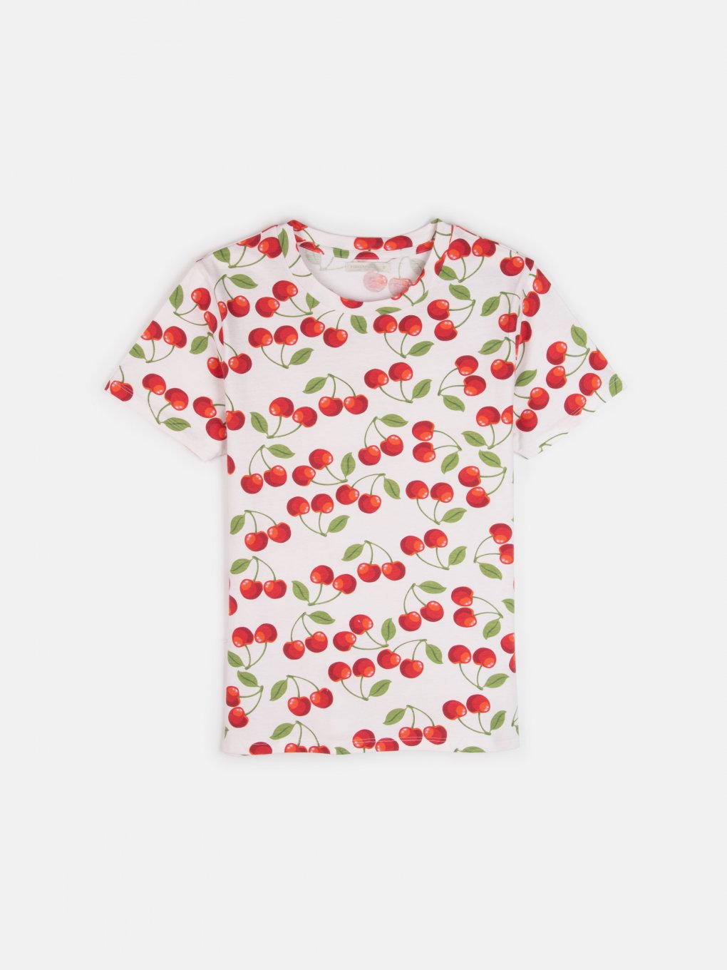 Bavlněné tričko s potiskem třešně dámské
