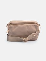 Solid crossbody bag with strap