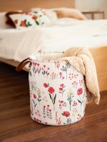 Basket with floral design