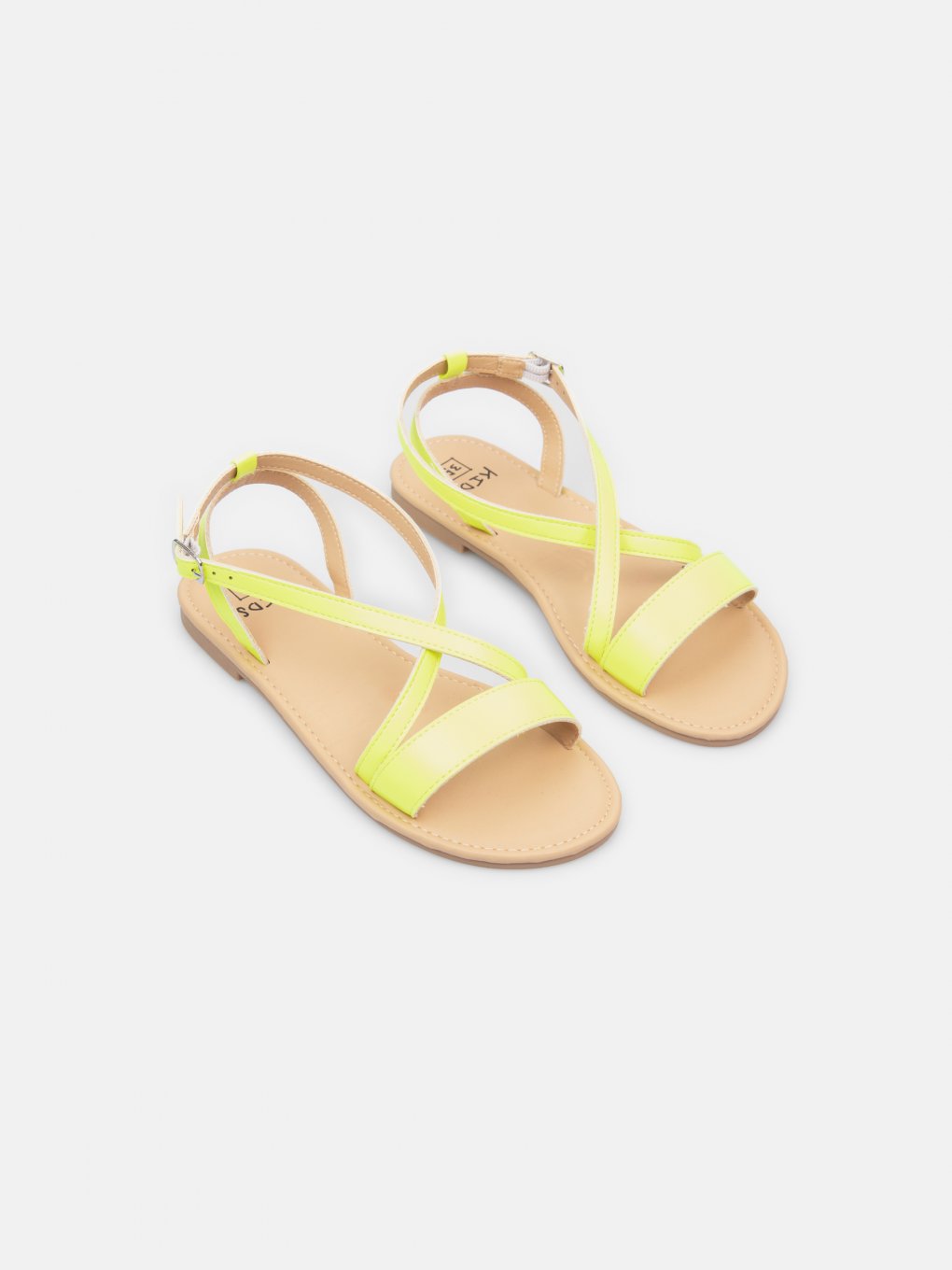 Neonowe sandały dla dziewczynki