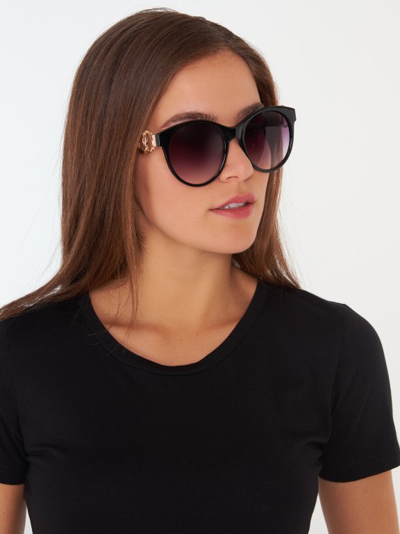 Okrągłe okulary przeciwsłoneczne damskie