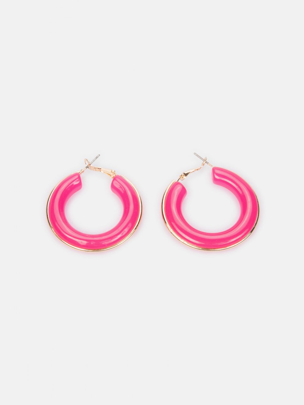 Plastic hoop earrings