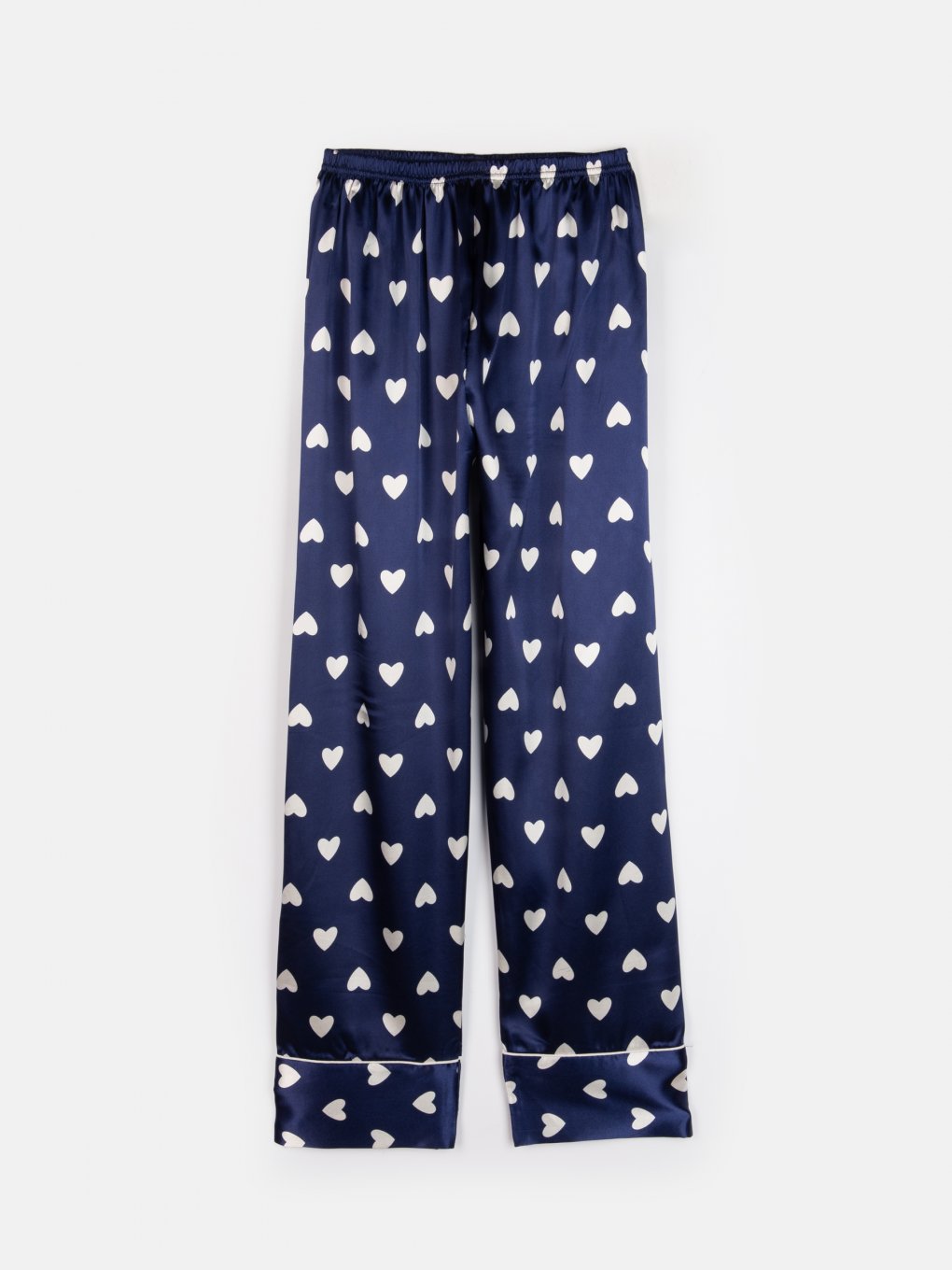 Saténové dlouhé pyžamové kalhoty dámské